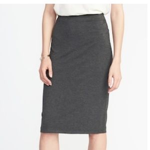 Checkered knitted midi pencil skirt, NWT
